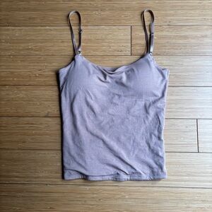 Tan tank top with adjustable straps